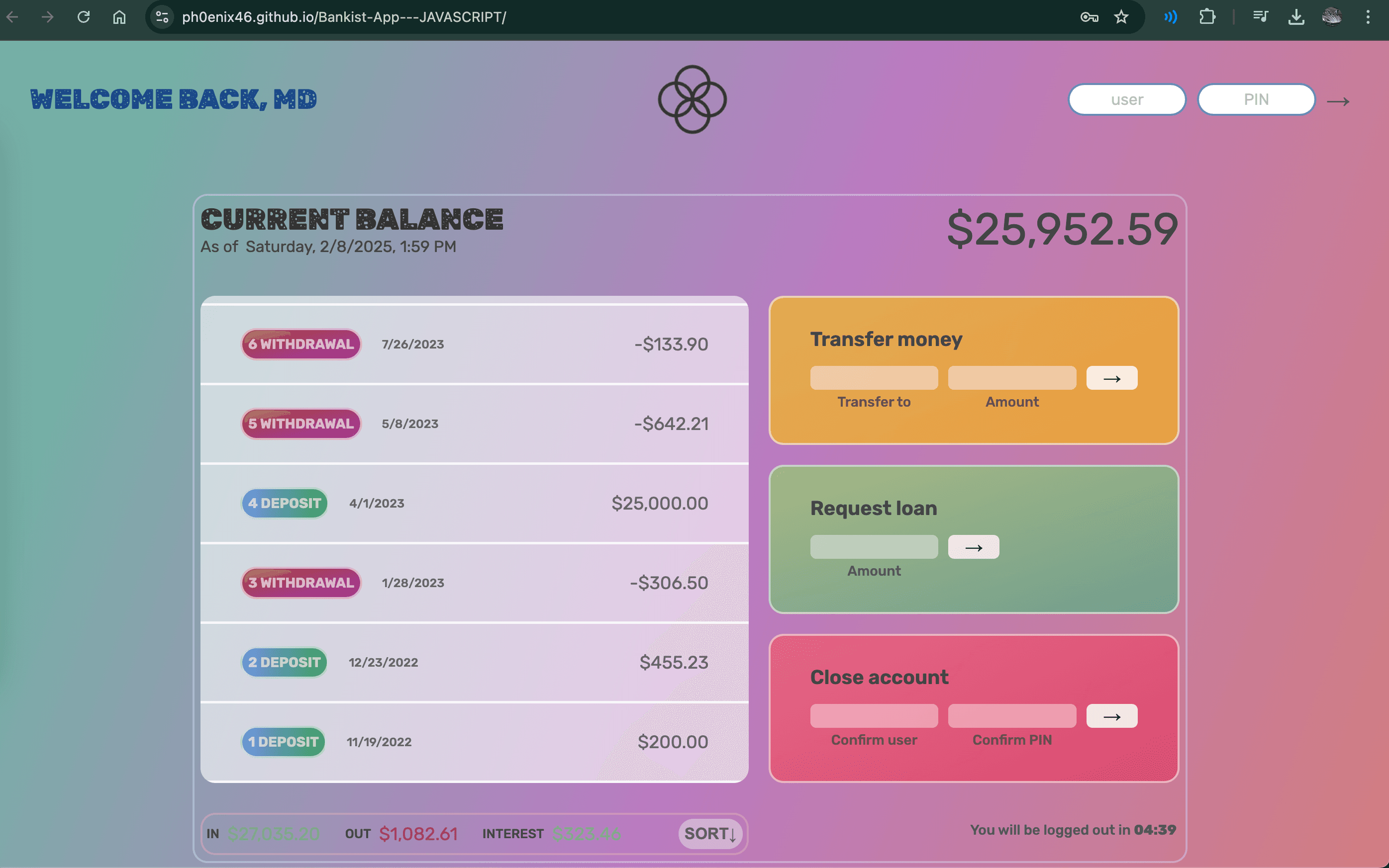 Bankist App